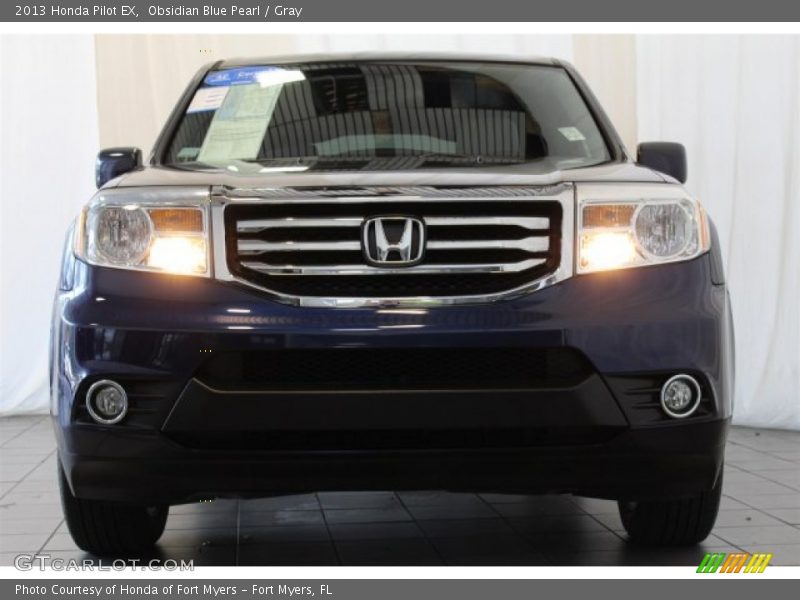 Obsidian Blue Pearl / Gray 2013 Honda Pilot EX
