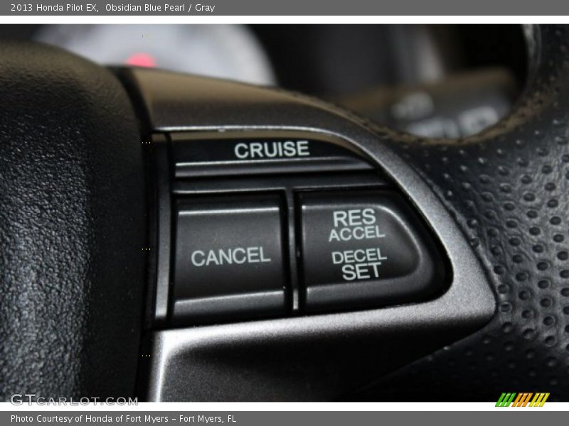Obsidian Blue Pearl / Gray 2013 Honda Pilot EX