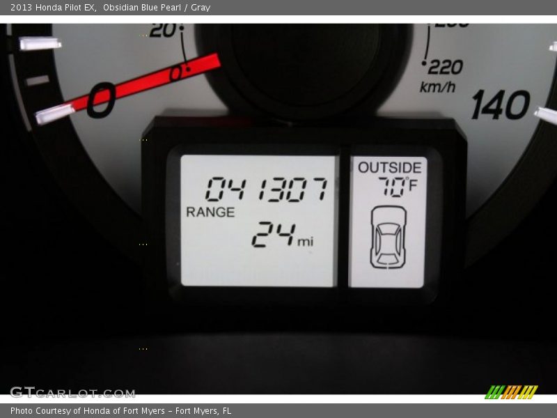 Obsidian Blue Pearl / Gray 2013 Honda Pilot EX
