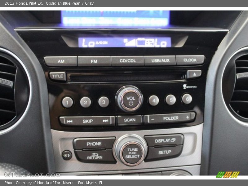 Obsidian Blue Pearl / Gray 2013 Honda Pilot EX