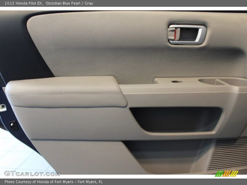 Obsidian Blue Pearl / Gray 2013 Honda Pilot EX