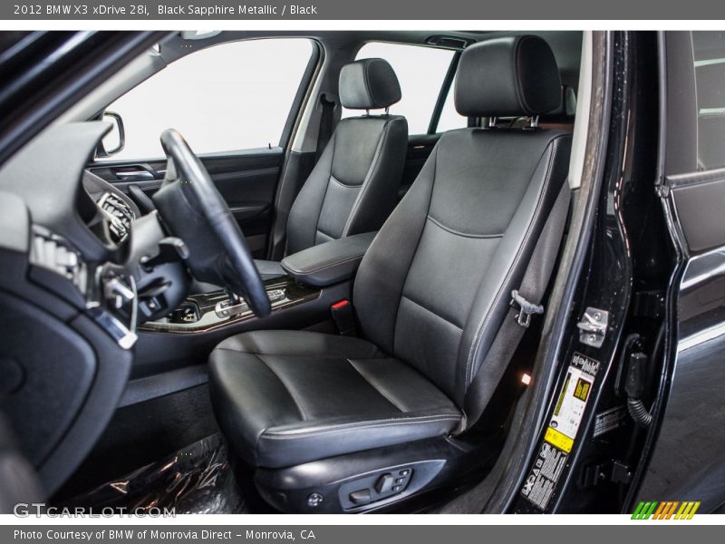 Black Sapphire Metallic / Black 2012 BMW X3 xDrive 28i