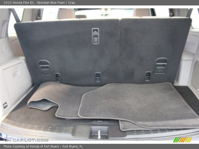 Obsidian Blue Pearl / Gray 2013 Honda Pilot EX