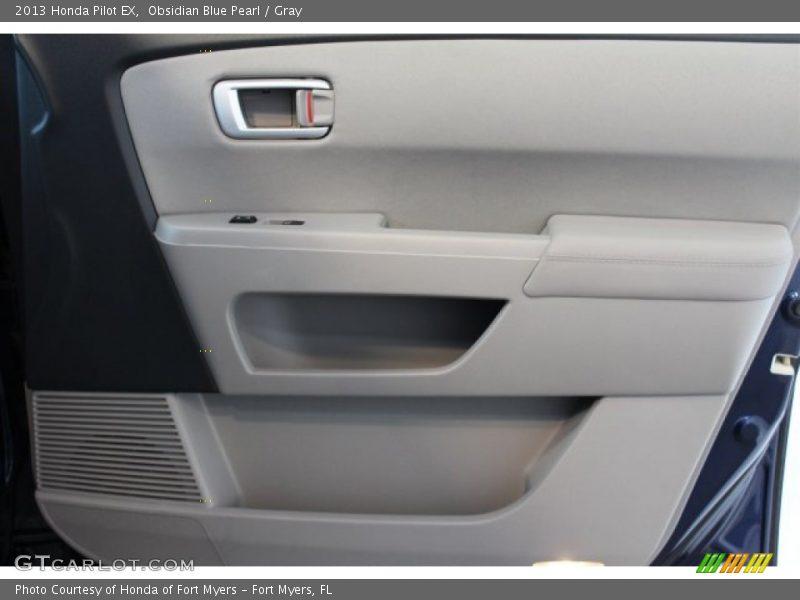 Obsidian Blue Pearl / Gray 2013 Honda Pilot EX
