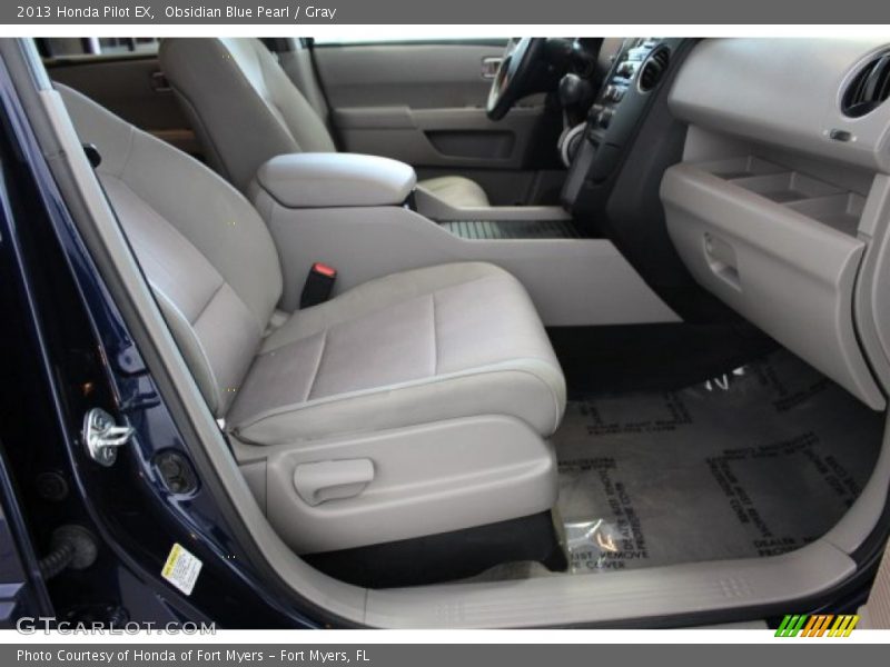 Obsidian Blue Pearl / Gray 2013 Honda Pilot EX