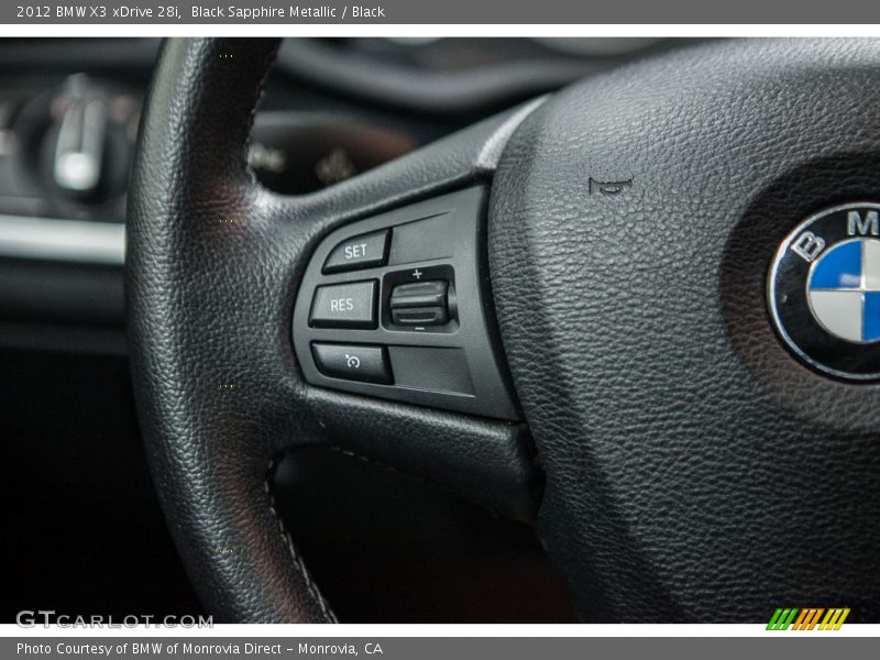 Black Sapphire Metallic / Black 2012 BMW X3 xDrive 28i