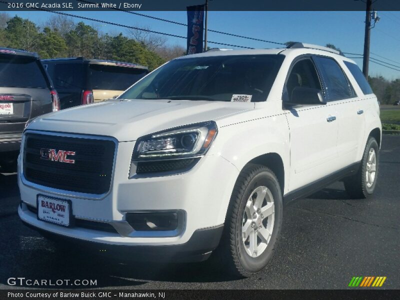 Summit White / Ebony 2016 GMC Acadia SLE
