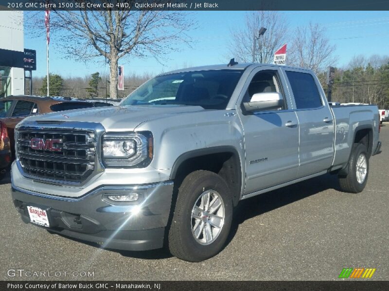 Quicksilver Metallic / Jet Black 2016 GMC Sierra 1500 SLE Crew Cab 4WD
