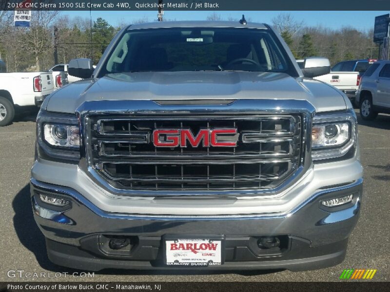 Quicksilver Metallic / Jet Black 2016 GMC Sierra 1500 SLE Crew Cab 4WD