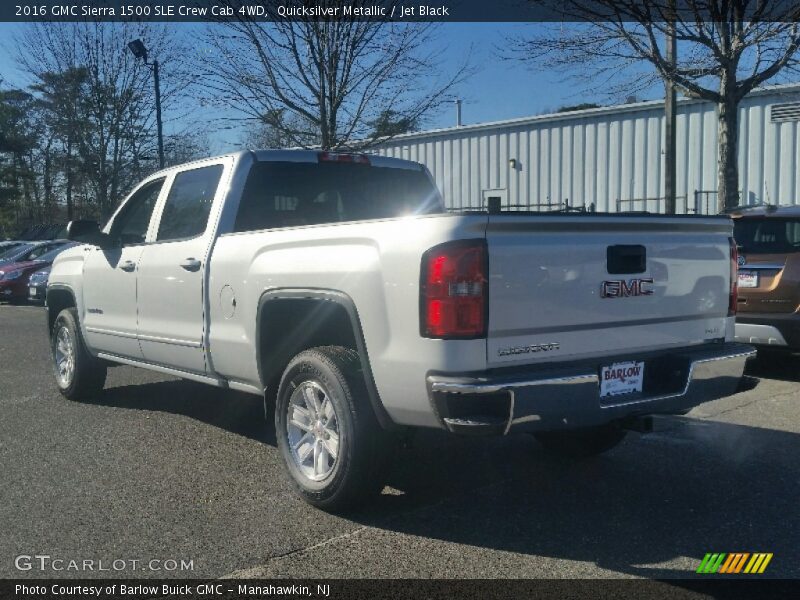 Quicksilver Metallic / Jet Black 2016 GMC Sierra 1500 SLE Crew Cab 4WD