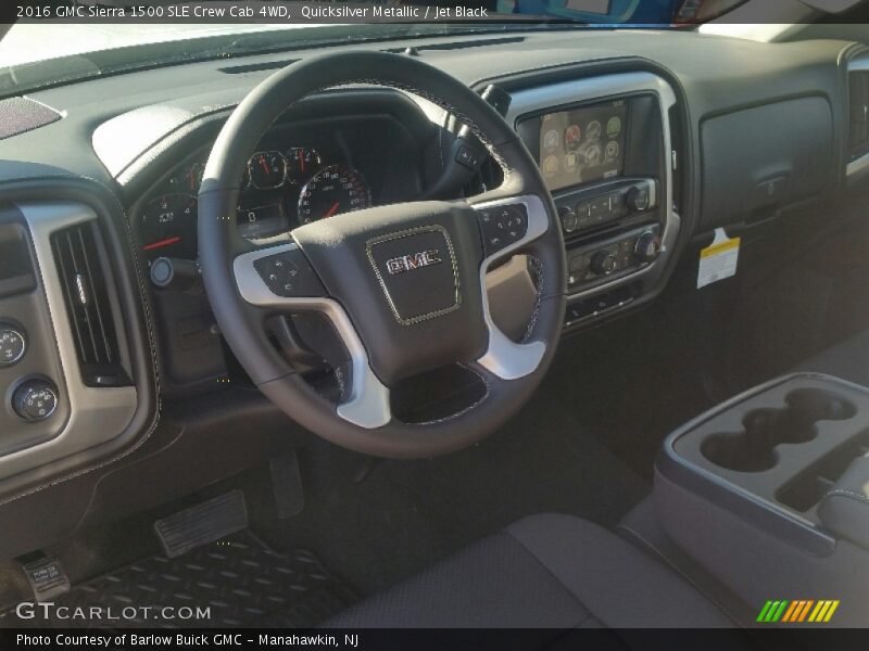 Quicksilver Metallic / Jet Black 2016 GMC Sierra 1500 SLE Crew Cab 4WD