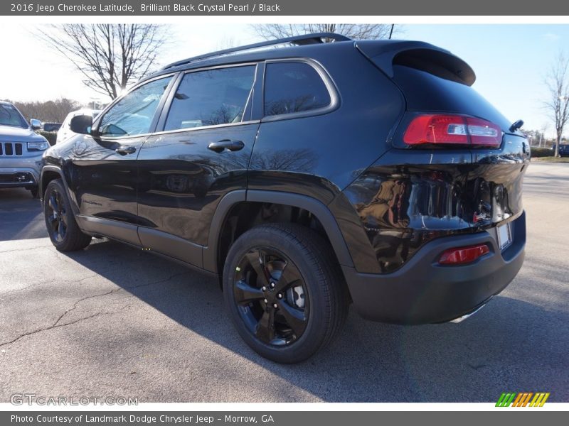 Brilliant Black Crystal Pearl / Black 2016 Jeep Cherokee Latitude