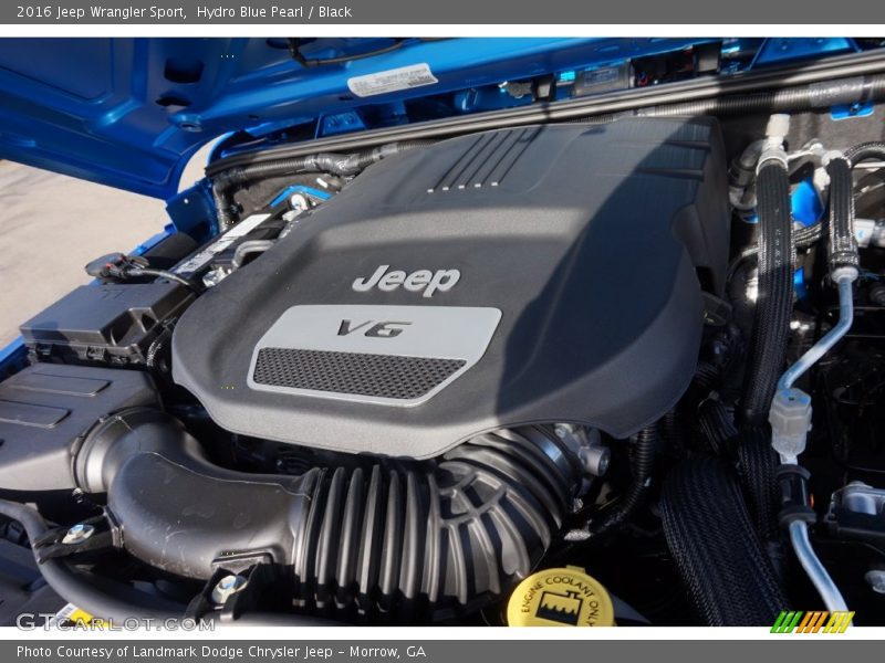 Hydro Blue Pearl / Black 2016 Jeep Wrangler Sport