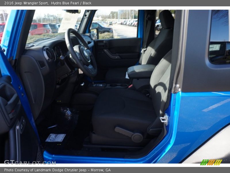 Hydro Blue Pearl / Black 2016 Jeep Wrangler Sport
