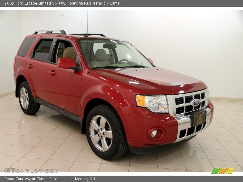 Sangria Red Metallic / Camel 2009 Ford Escape Limited V6 4WD