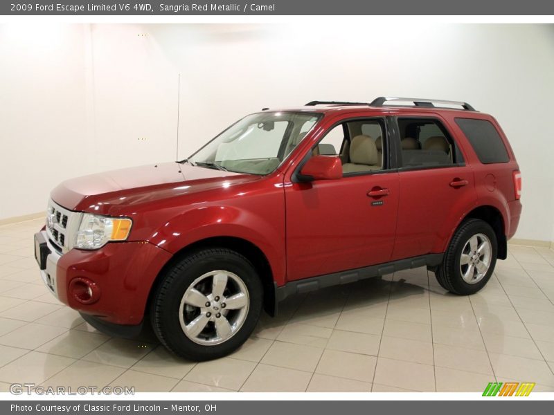 Sangria Red Metallic / Camel 2009 Ford Escape Limited V6 4WD