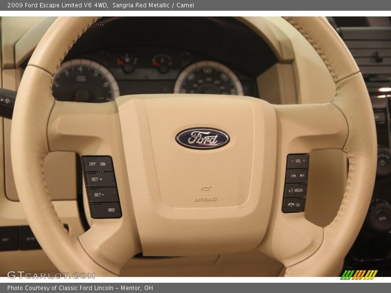 Sangria Red Metallic / Camel 2009 Ford Escape Limited V6 4WD
