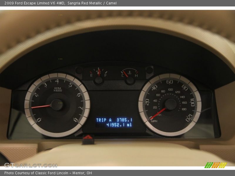 Sangria Red Metallic / Camel 2009 Ford Escape Limited V6 4WD