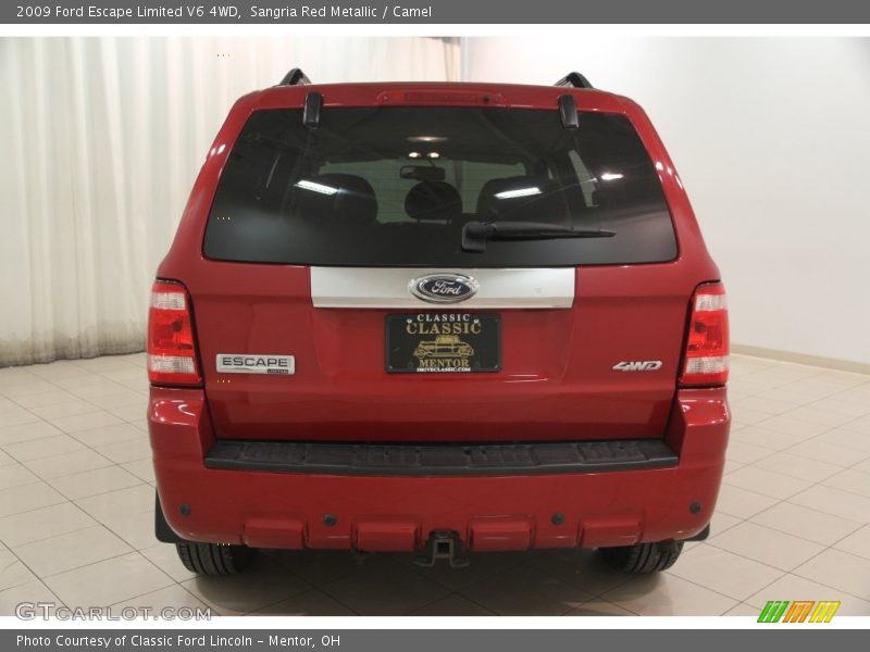 Sangria Red Metallic / Camel 2009 Ford Escape Limited V6 4WD