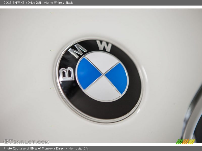 Alpine White / Black 2013 BMW X3 xDrive 28i