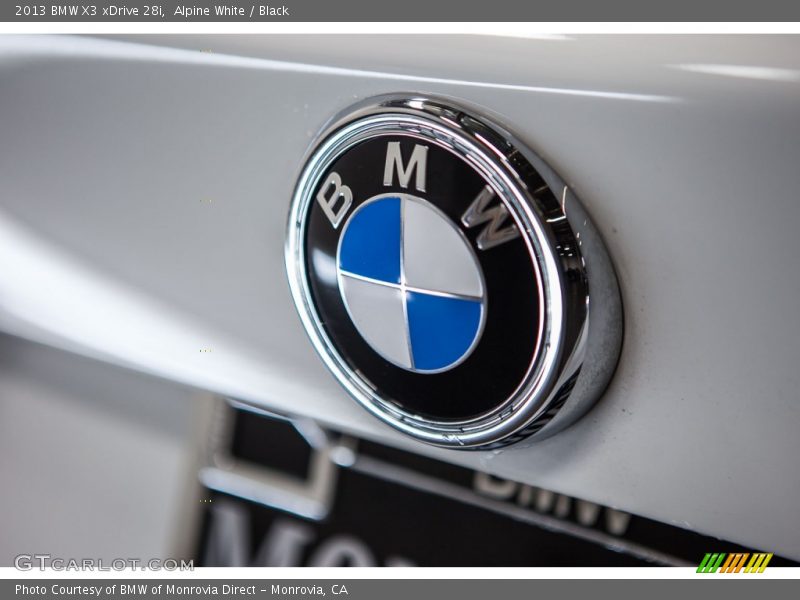 Alpine White / Black 2013 BMW X3 xDrive 28i