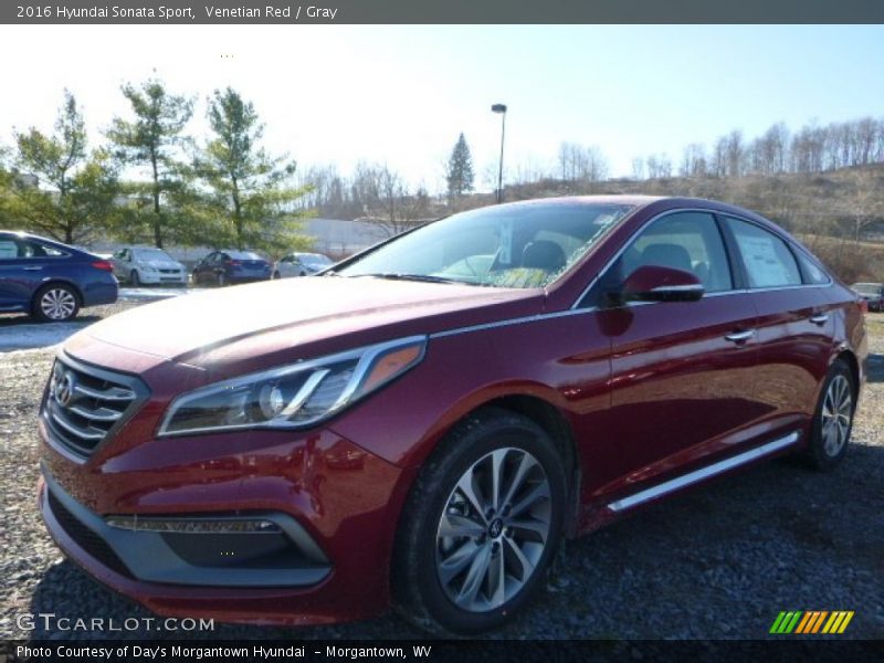 Venetian Red / Gray 2016 Hyundai Sonata Sport