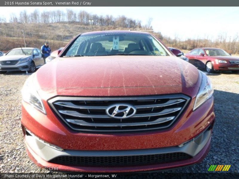 Venetian Red / Gray 2016 Hyundai Sonata Sport