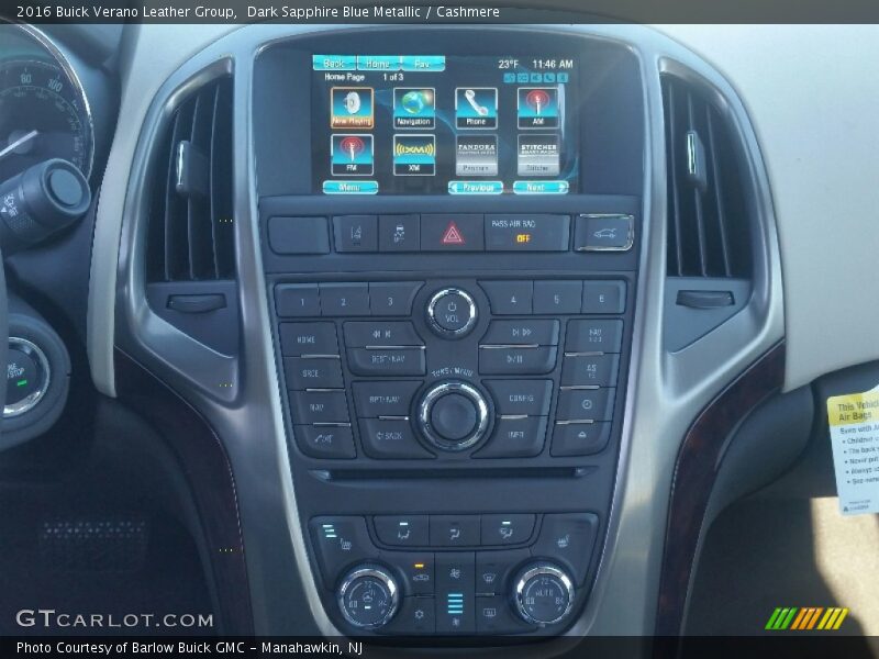 Dark Sapphire Blue Metallic / Cashmere 2016 Buick Verano Leather Group