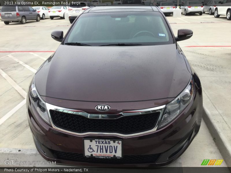 Remington Red / Beige 2013 Kia Optima EX