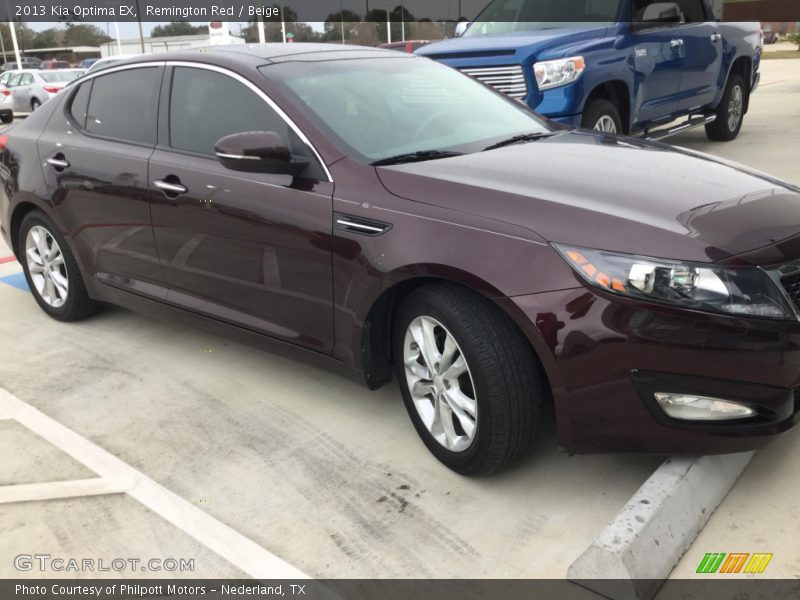 Remington Red / Beige 2013 Kia Optima EX