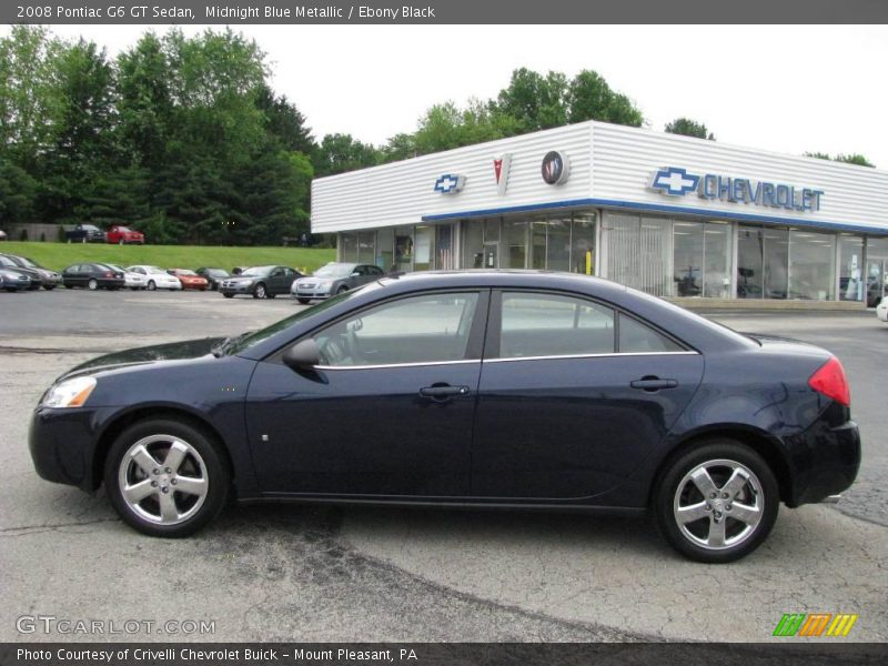 Midnight Blue Metallic / Ebony Black 2008 Pontiac G6 GT Sedan