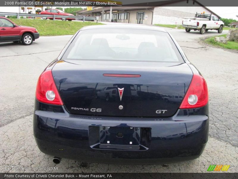 Midnight Blue Metallic / Ebony Black 2008 Pontiac G6 GT Sedan