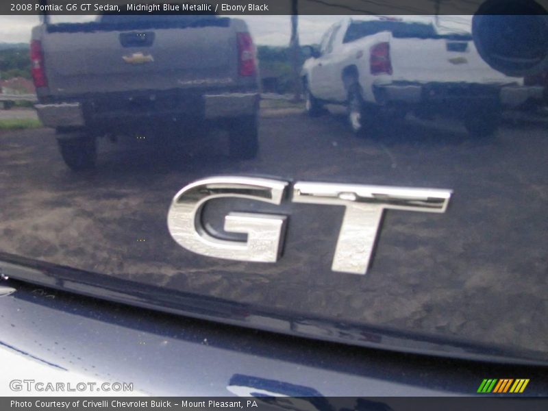 Midnight Blue Metallic / Ebony Black 2008 Pontiac G6 GT Sedan