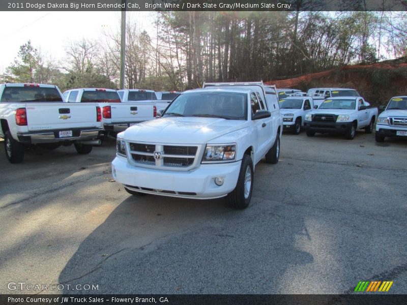 Bright White / Dark Slate Gray/Medium Slate Gray 2011 Dodge Dakota Big Horn Extended Cab