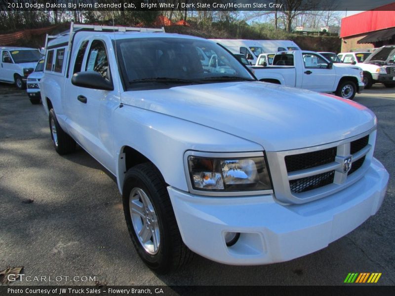 Bright White / Dark Slate Gray/Medium Slate Gray 2011 Dodge Dakota Big Horn Extended Cab