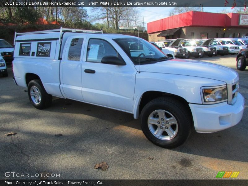 Bright White / Dark Slate Gray/Medium Slate Gray 2011 Dodge Dakota Big Horn Extended Cab