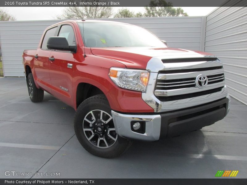 Inferno Orange / Black 2016 Toyota Tundra SR5 CrewMax 4x4