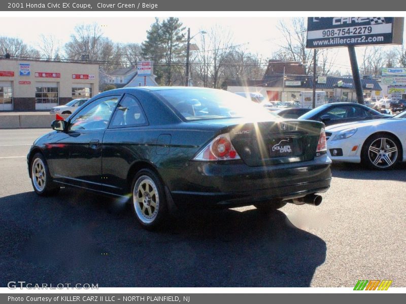 Clover Green / Beige 2001 Honda Civic EX Coupe