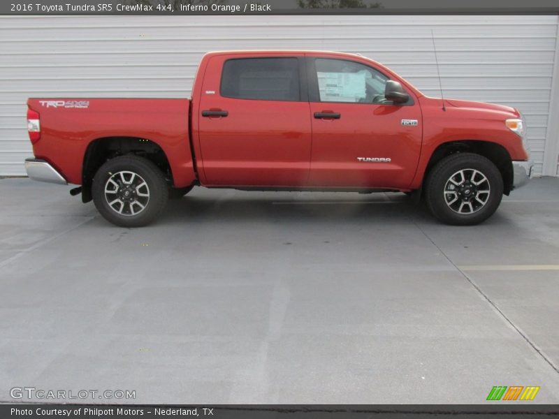 Inferno Orange / Black 2016 Toyota Tundra SR5 CrewMax 4x4