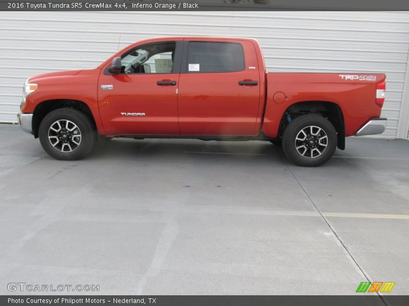 Inferno Orange / Black 2016 Toyota Tundra SR5 CrewMax 4x4