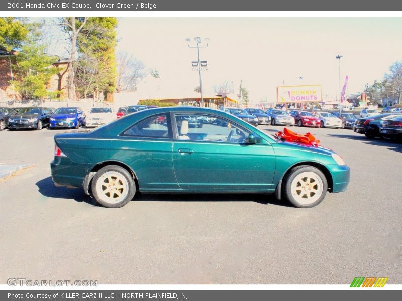 Clover Green / Beige 2001 Honda Civic EX Coupe