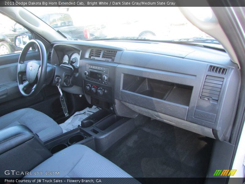 Bright White / Dark Slate Gray/Medium Slate Gray 2011 Dodge Dakota Big Horn Extended Cab