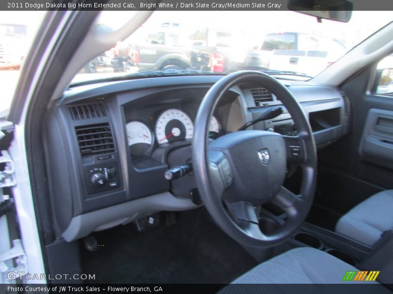 Bright White / Dark Slate Gray/Medium Slate Gray 2011 Dodge Dakota Big Horn Extended Cab