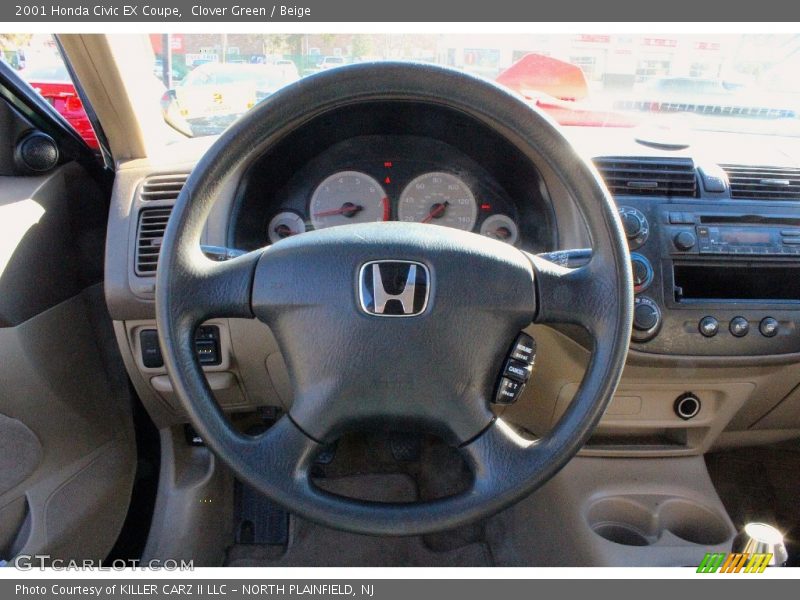 Clover Green / Beige 2001 Honda Civic EX Coupe