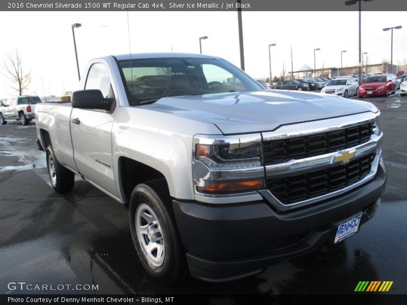 Silver Ice Metallic / Jet Black 2016 Chevrolet Silverado 1500 WT Regular Cab 4x4