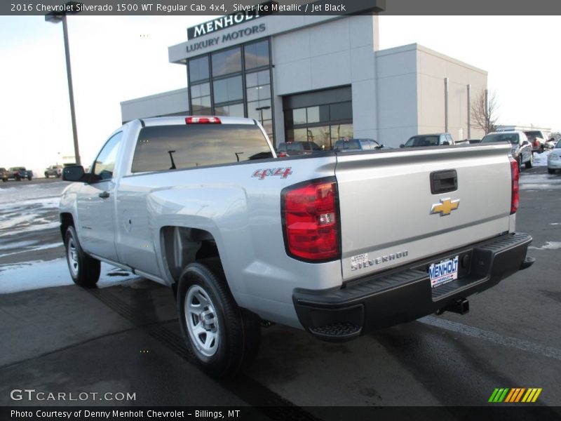 Silver Ice Metallic / Jet Black 2016 Chevrolet Silverado 1500 WT Regular Cab 4x4