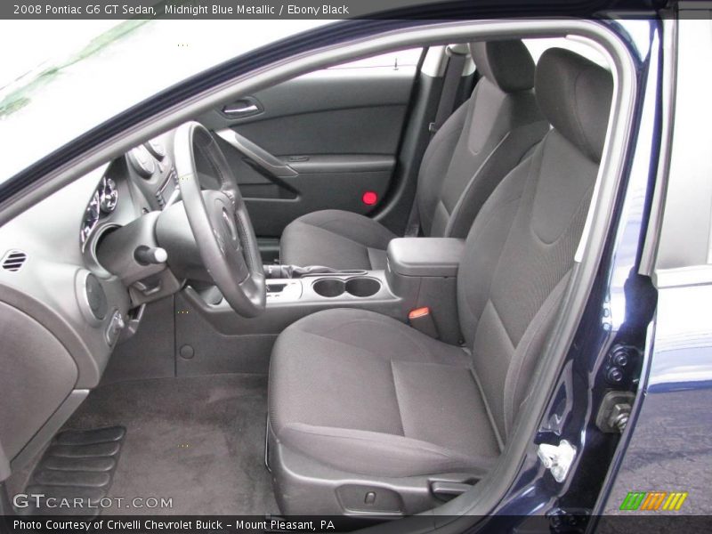 Midnight Blue Metallic / Ebony Black 2008 Pontiac G6 GT Sedan