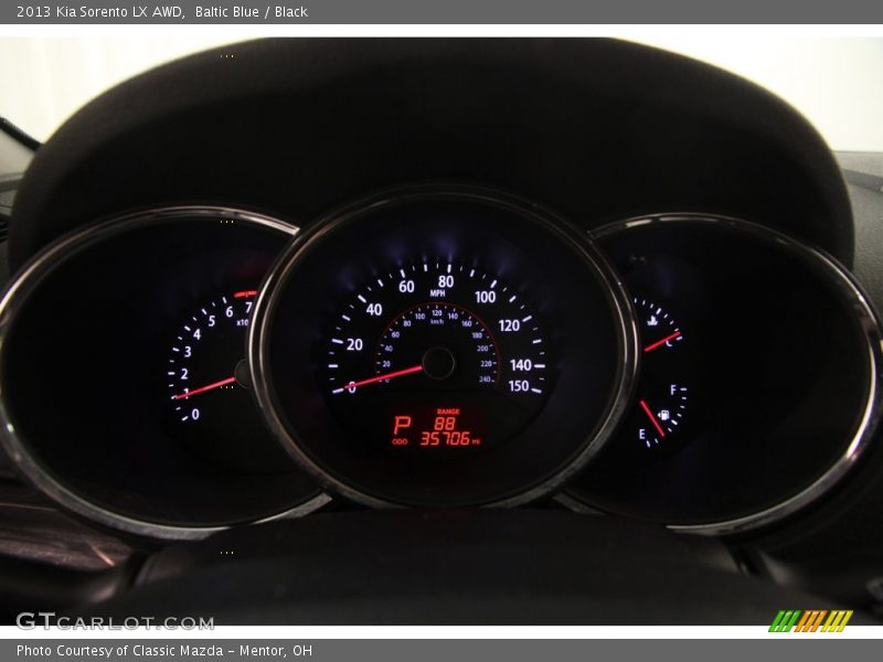 Baltic Blue / Black 2013 Kia Sorento LX AWD