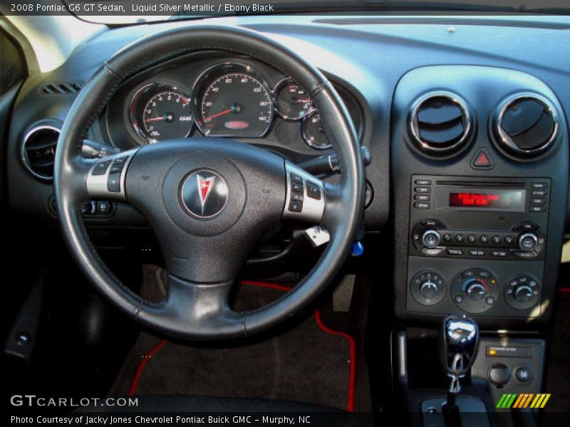 Liquid Silver Metallic / Ebony Black 2008 Pontiac G6 GT Sedan