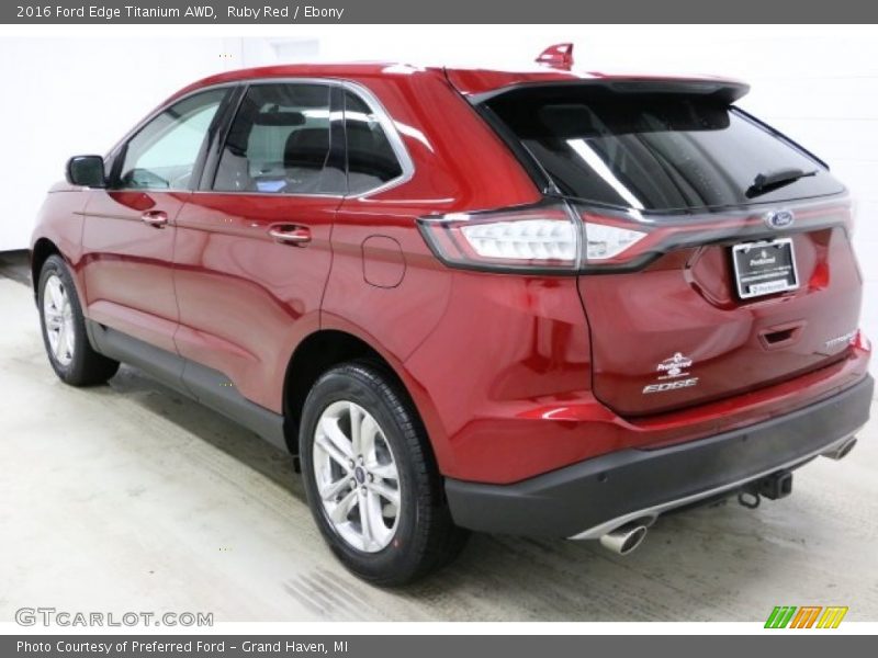 Ruby Red / Ebony 2016 Ford Edge Titanium AWD